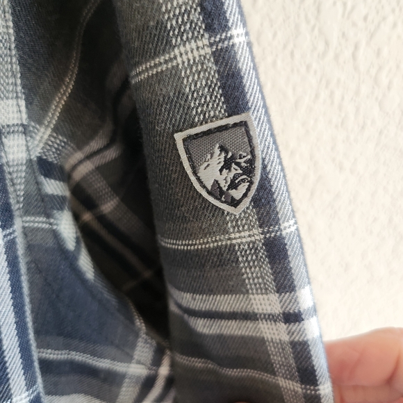 Kuhl Jacket Mens Small Green Cream Plaid Zip Up Lightweight Shacket Outerwear - Picture 5 of 13